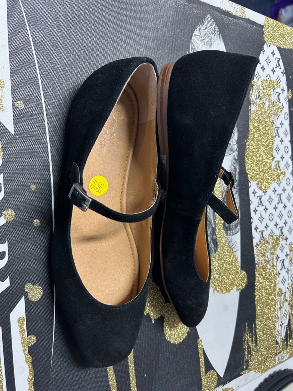 Crown vintage Classic Black Mary Jane Flats Women cosplay